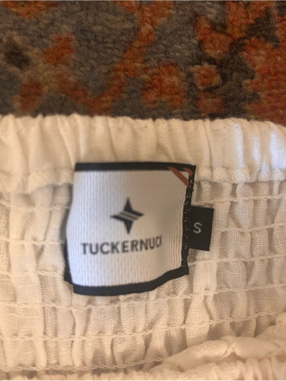 Tuckernuck White Linen Annie Smocked Puff-Sleeve Dress - Picture 3 of 3